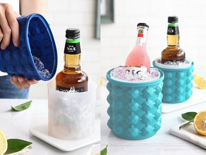 Small Ice Cube Maker Genie Silicone Wine Ice Bucket Big Ice Cube Tray Mold Cup dealonline.co.nz