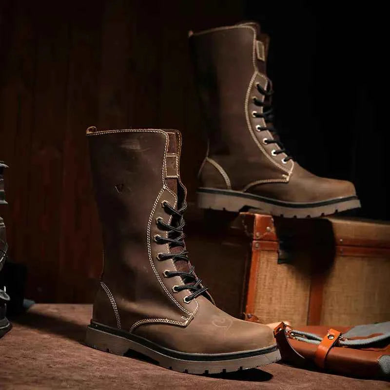 Men's Waterproof Leather Martin Boots | Hiking & Combat Boots