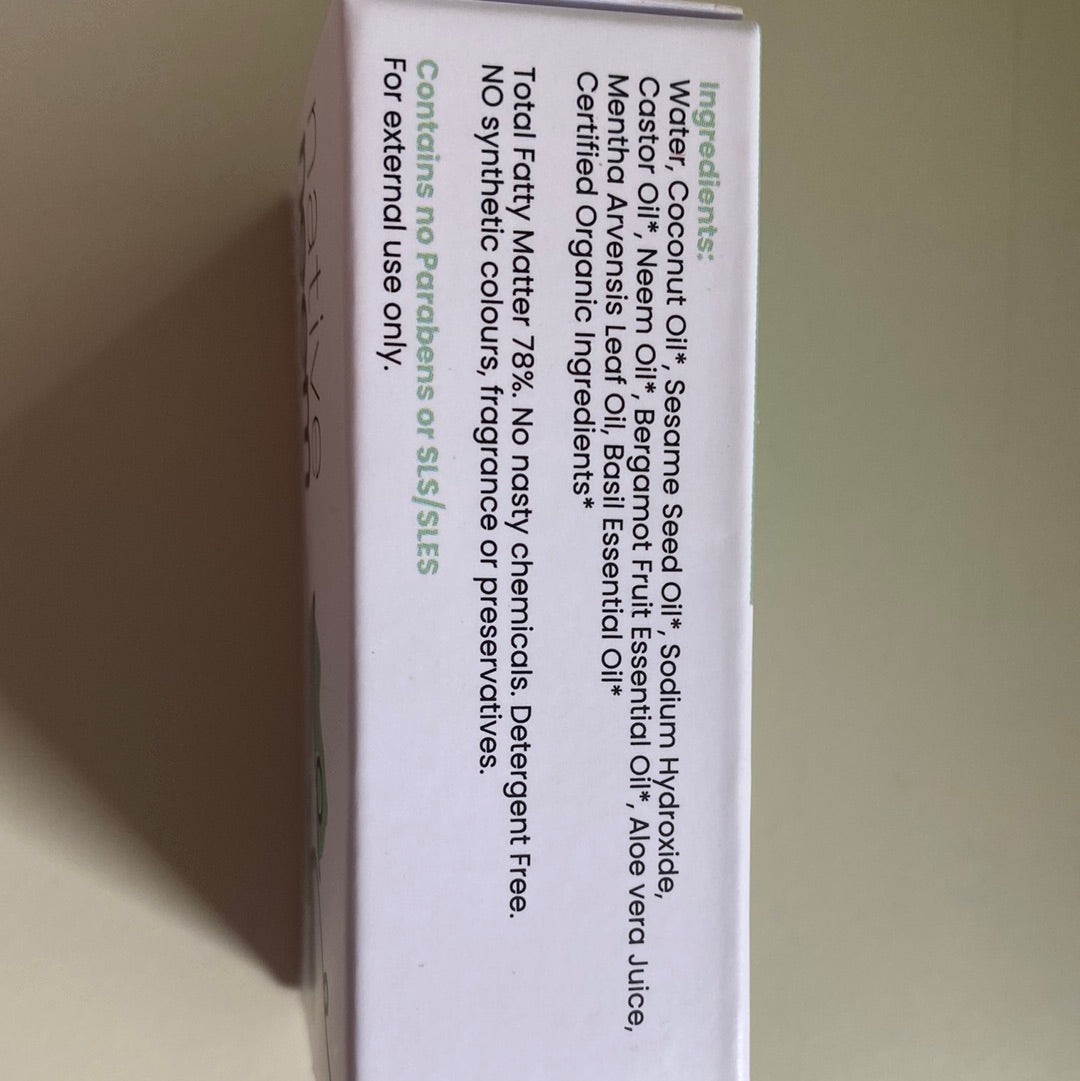 Organic Native Neem Natural Soap Bar 100g - Natural Animal Addiction Limited