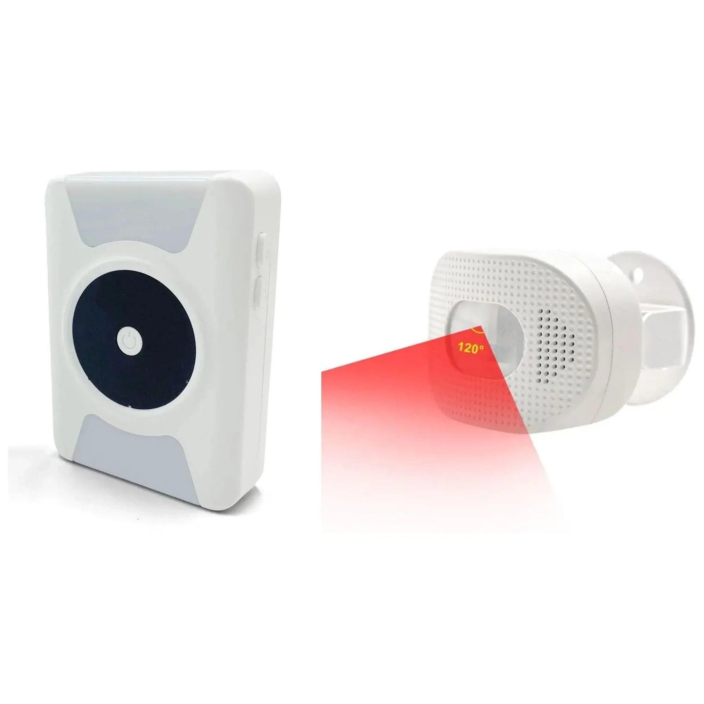 Portable Vibrating/Flashing/Sound Pager with Wireless Motion Sensor.