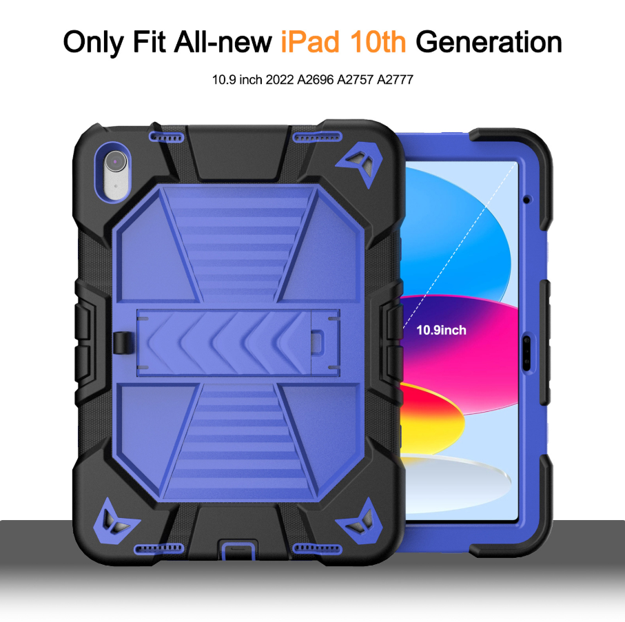 Apple iPad Air 11-Inch M2 Rugged Shockproof Case with Kickstand (Blue)