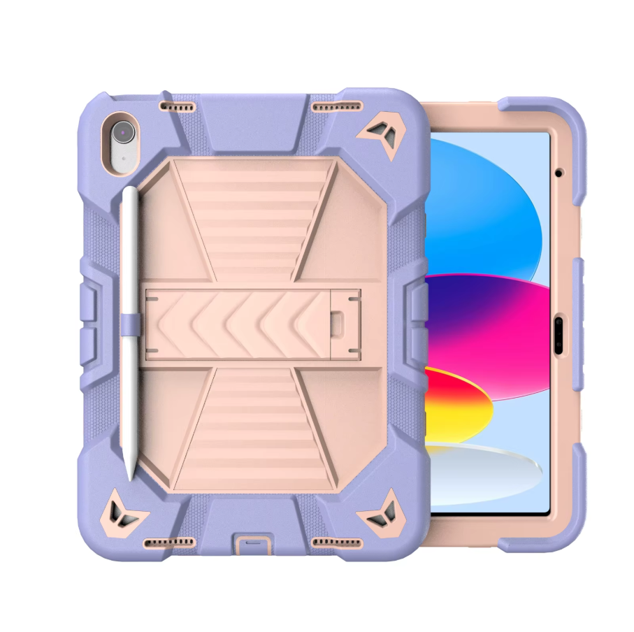 Apple iPad Air 11-Inch M2 Rugged Shockproof Case with Kickstand (Pink)