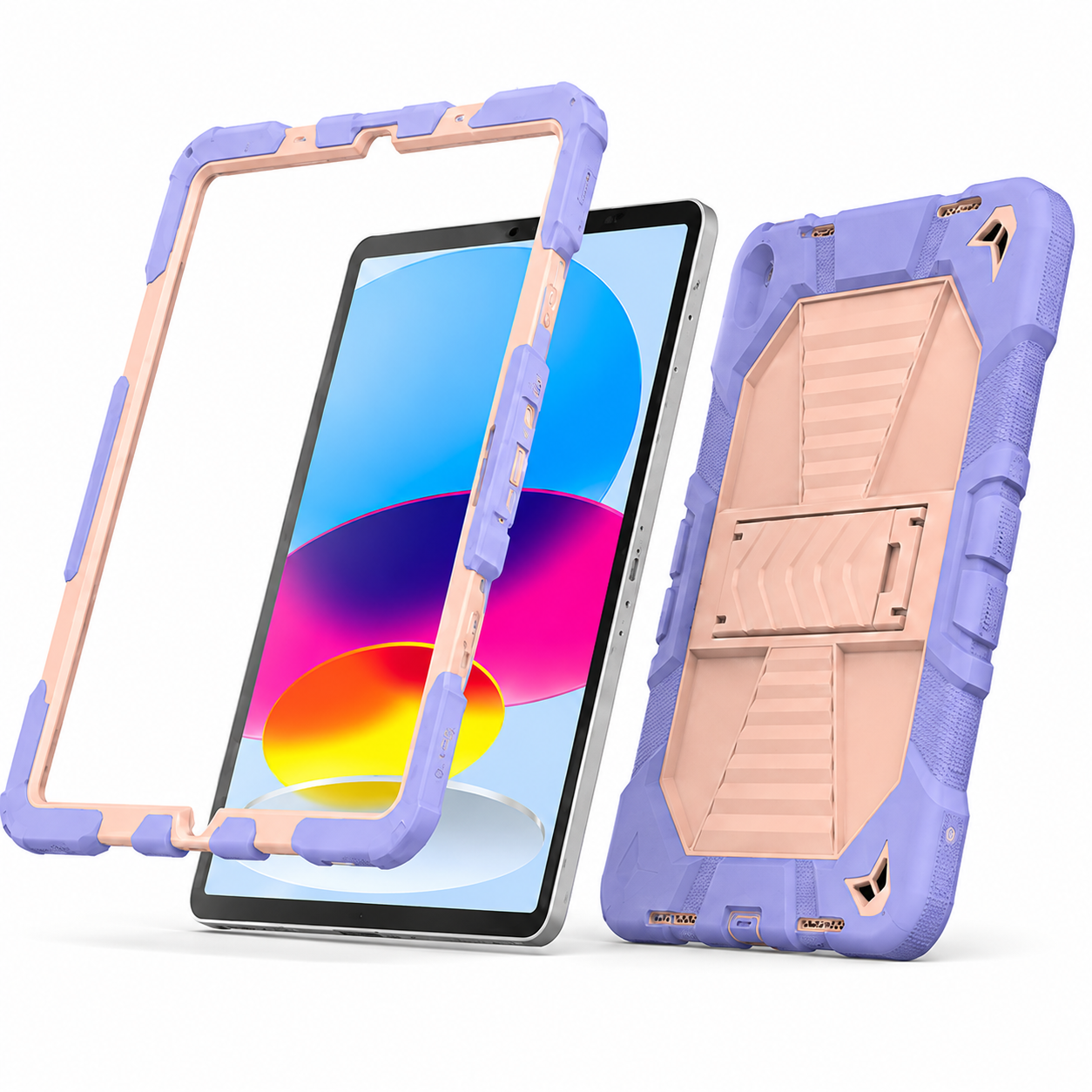 Apple iPad Air 11-Inch M2 Rugged Shockproof Case with Kickstand (Pink) - ShopHub