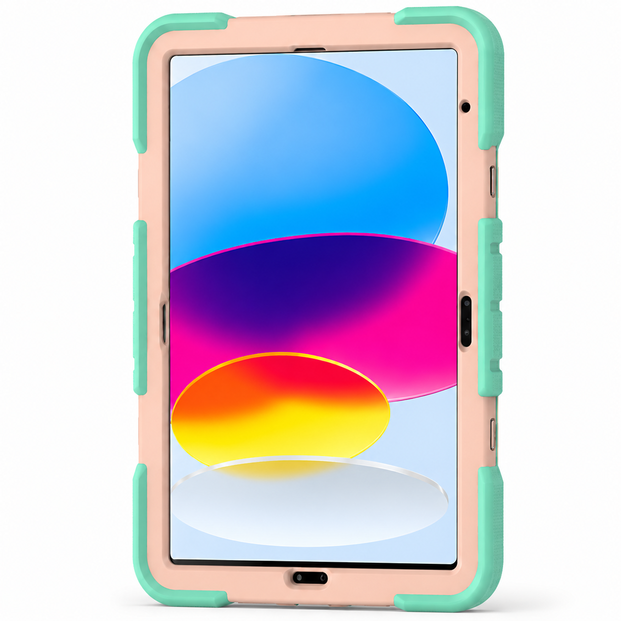 iPad Air 5th Generation (10.9 Inch) Rugged Shockproof Case with Kickstand (Rainbow) - ShopHub