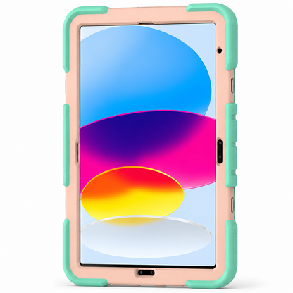 Apple iPad Air 11-Inch (M3) 2025 Rugged Shockproof Case with Kickstand(Rainbow) - ShopHub