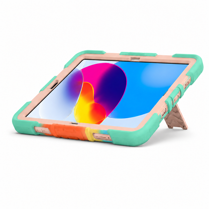 iPad Air 5th Generation (10.9 Inch) Rugged Shockproof Case with Kickstand (Rainbow) - ShopHub