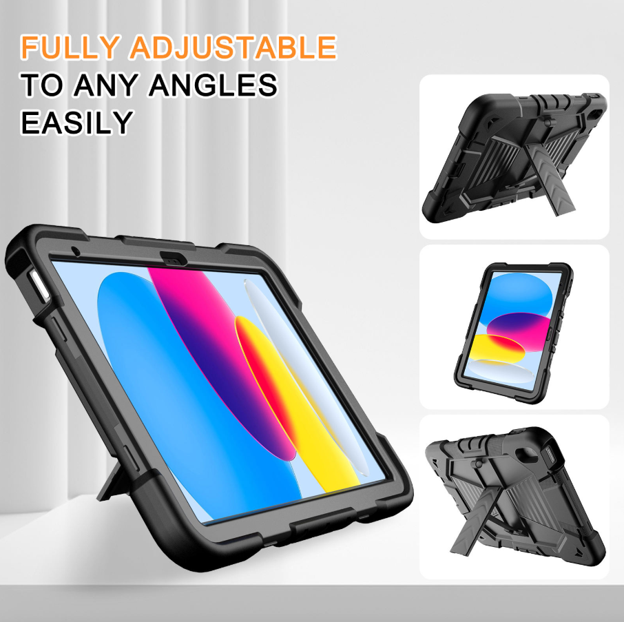 iPad Air 5th Generation (10.9 Inch) Rugged Shockproof Case with Kickstand - ShopHub