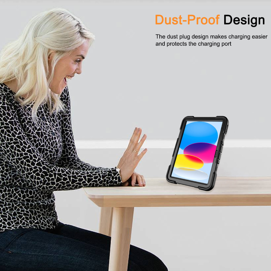 iPad Air 5th Generation (10.9 Inch) Rugged Shockproof Case with Kickstand - ShopHub