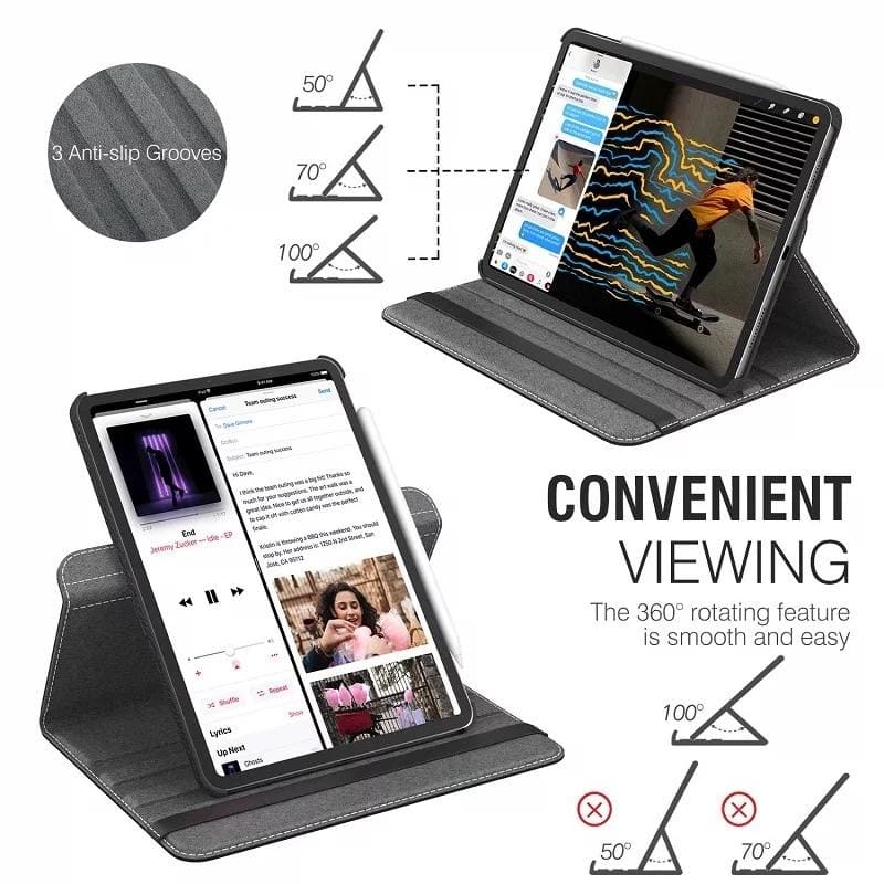 Synthetic Leather Cover for iPad Pro 11” 2nd gen (2020) (Black) 9eight5