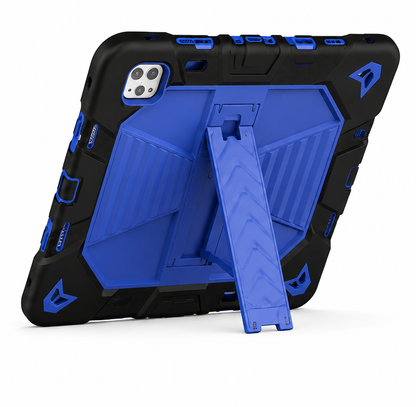 iPad Pro 11-Inch (M4) 2024 7th Gen Rugged Shockproof Case with Kickstand (Blue) - ShopHub