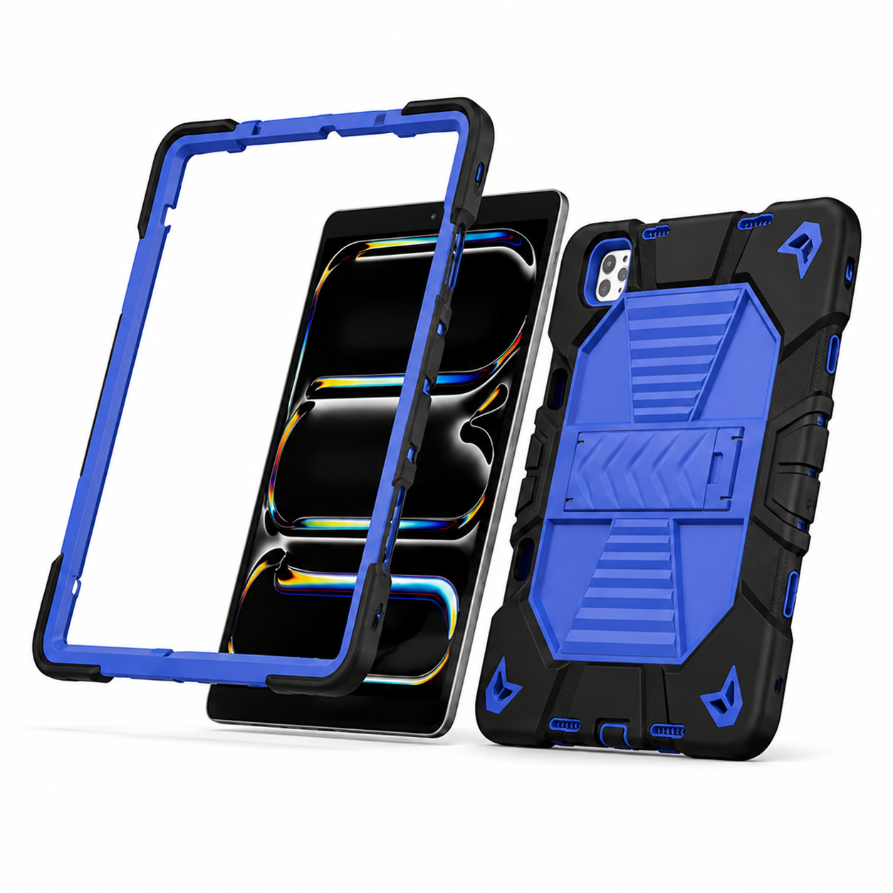 iPad Pro 13-Inch (M5) 2025 Rugged Shockproof Case with Kickstand (Blue) - ShopHub