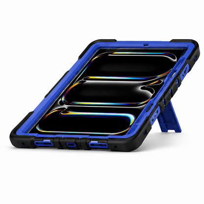 iPad Pro 13-Inch (M5) 2025 Rugged Shockproof Case with Kickstand (Blue) - ShopHub