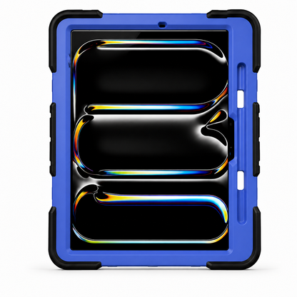 iPad Pro 13-Inch (M5) 2025 Rugged Shockproof Case with Kickstand (Blue) - ShopHub