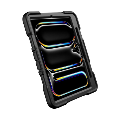 iPad Pro 11-Inch (M5) 2025 Rugged Shockproof Case with Kickstand (Black) - ShopHub