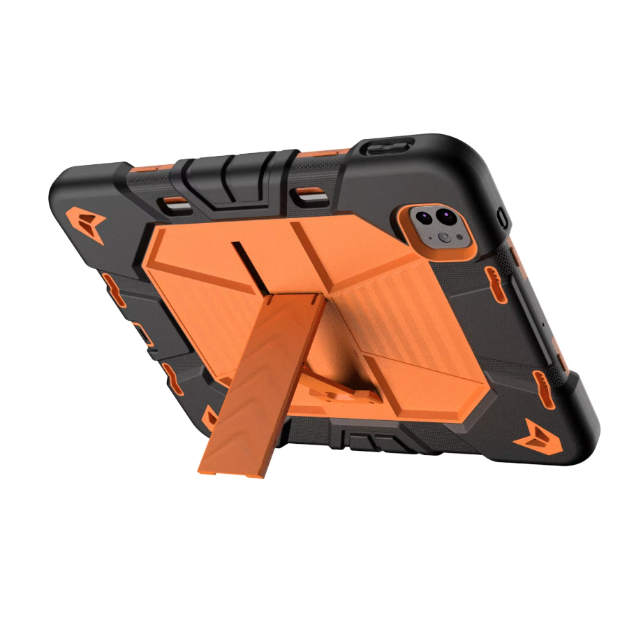 iPad Pro 13-Inch (M5) 2025 Rugged Shockproof Case with Kickstand (Orange) - ShopHub