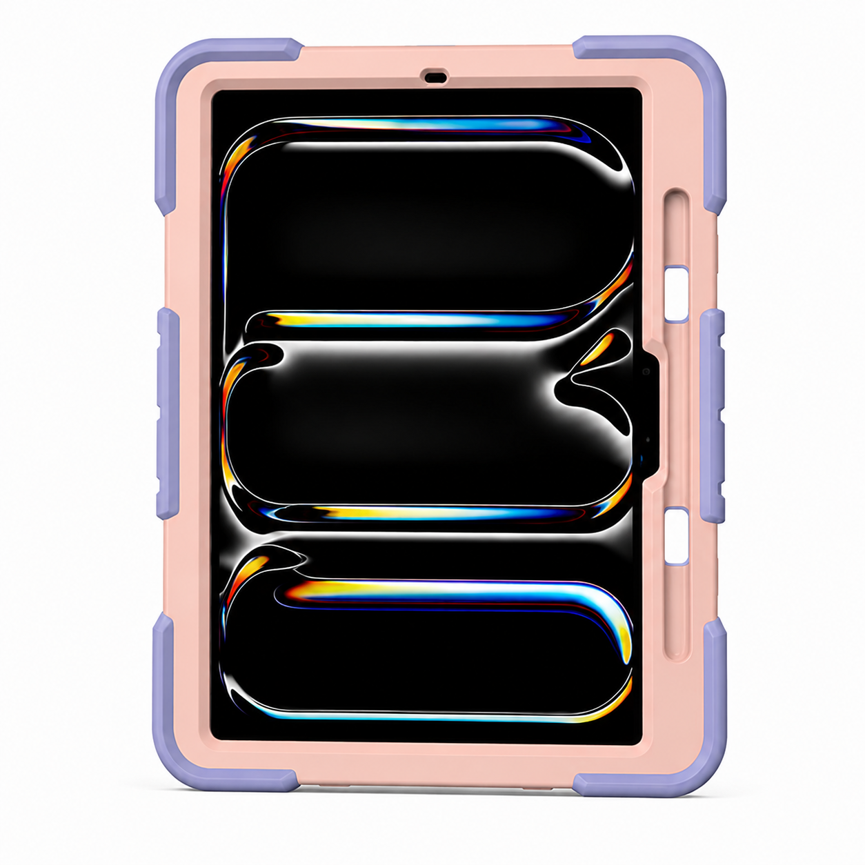 iPad Pro 11-Inch (M5) 2025 Rugged Shockproof Case with Kickstand (Pink) - ShopHub