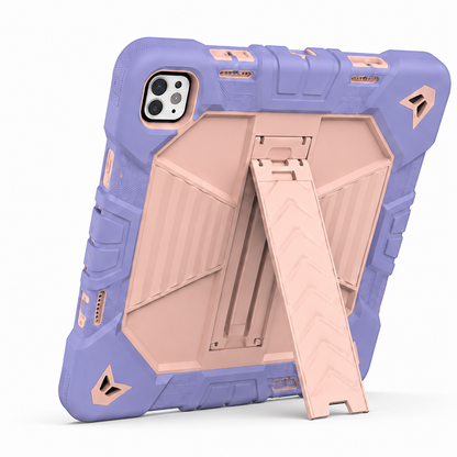 iPad Pro 11-Inch (M5) 2025 Rugged Shockproof Case with Kickstand (Pink) - ShopHub