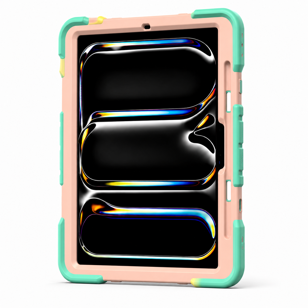 iPad Pro 11-Inch (M5) 2025 Rugged Shockproof Case with Kickstand (Rainbow) - ShopHub