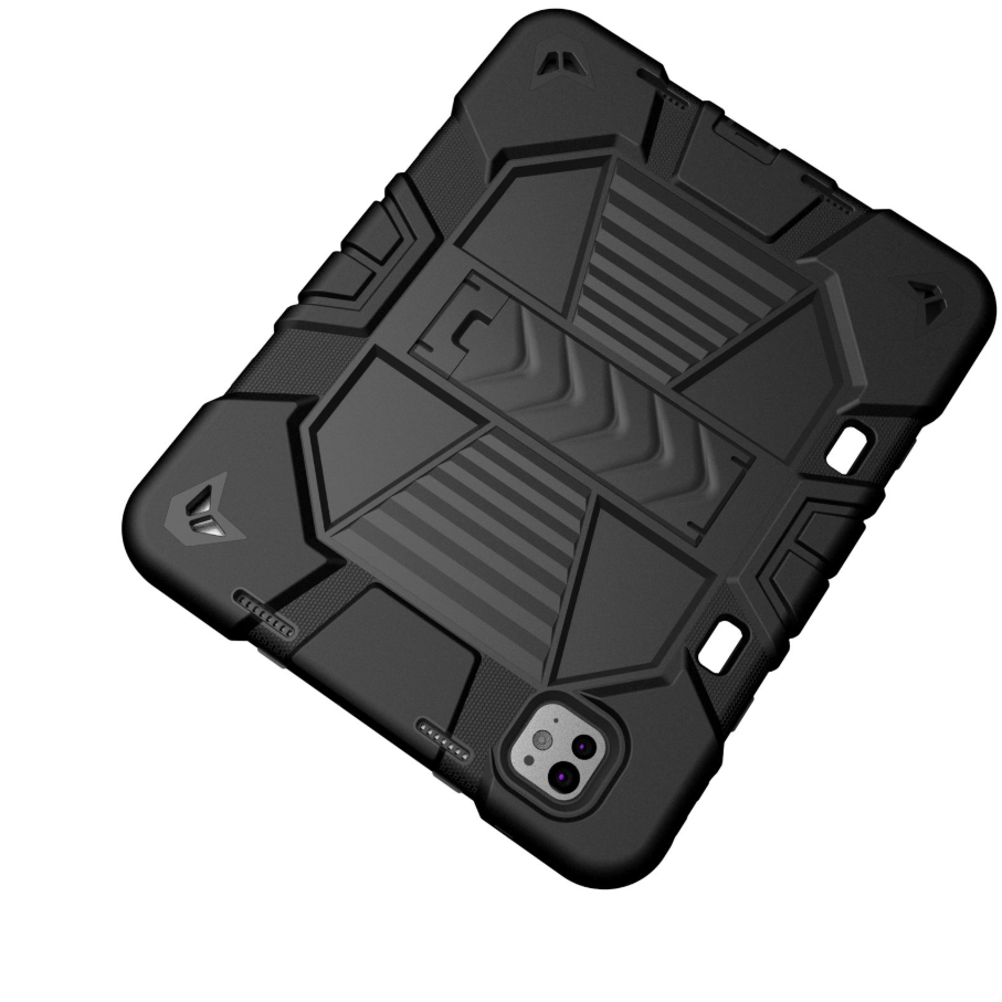 iPad Pro 11-Inch (M5) 2025 Rugged Shockproof Case with Kickstand (Black) - ShopHub