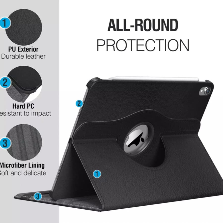 Synthetic Leather Cover for iPad Pro 12.9” - 3rd gen (2018) (Black) 9eight5