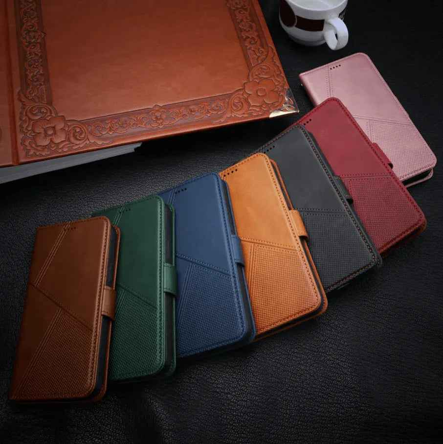 Samsung Galaxy S24 Plus Flip Wallet Case Cowhide Dot Pattern