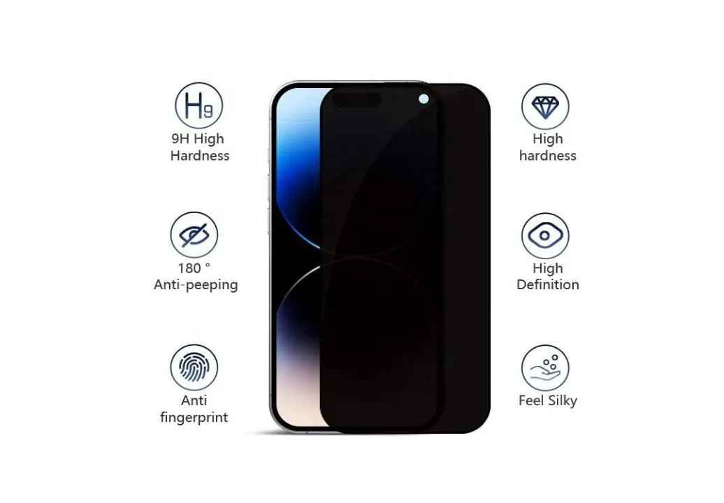 iPhone 13 Pro Privacy Tempered Glass Screen Protector – 9H Anti-Spy