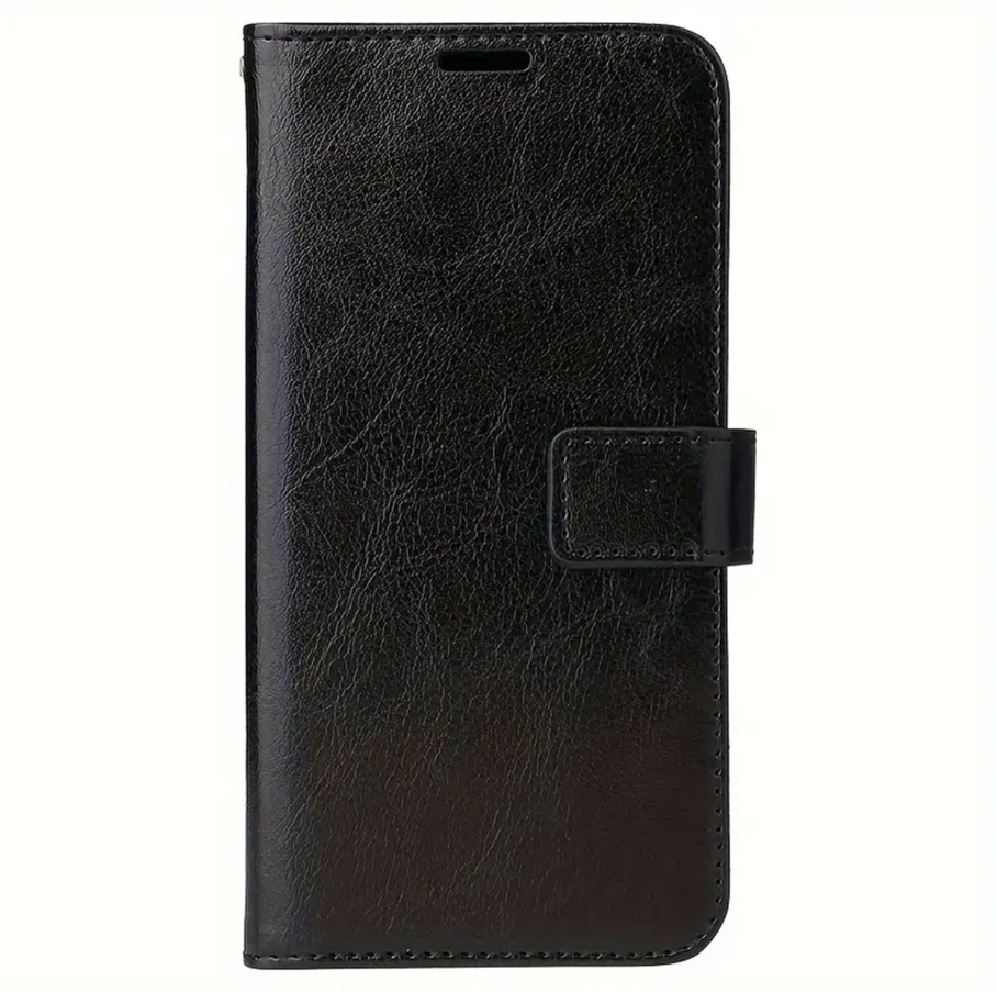 iPhone 12 Pro Max Flip PU Leather Wallet Case (Black) - ShopHub