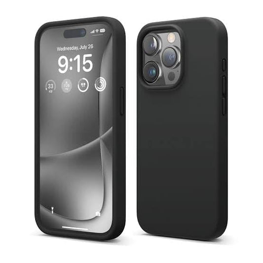 Silicone Case for iPhone 15 Pro (6.1”) (Black) 9eight5
