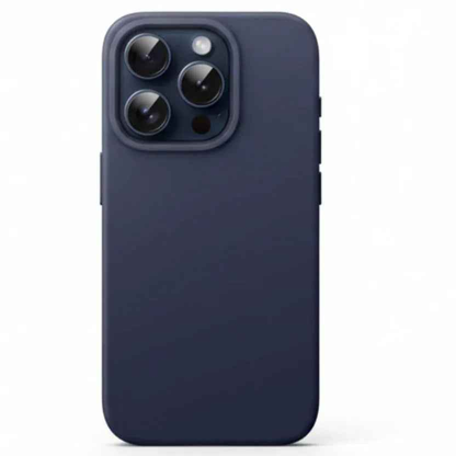 iPhone 15 Pro Max Silicone Case – Soft Protective Cover (Black, Blue, Red)