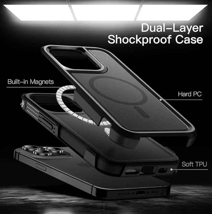 iPhone 16 Pro Max MagSafe Case – Rugged Shockproof Heavy Duty Cover