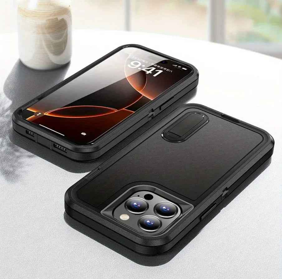 IPhone 16 Pro Triple Layer Armor Hard Case with Kickstand
