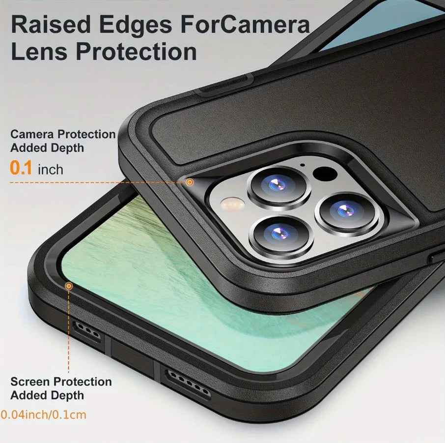 IPhone 16 Pro Triple Layer Armor Hard Case with Kickstand