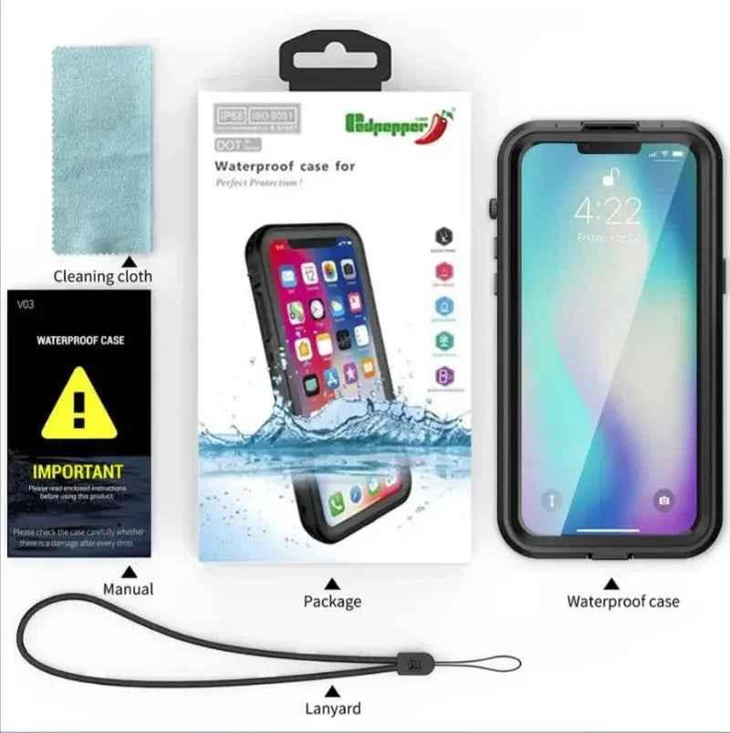 Waterproof & Shockproof Case for iPhone 16 Pro – Clear Protective Cover