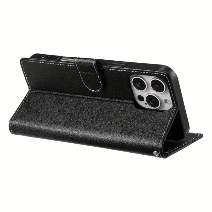 9eight5 flip phone case for iPhone 16e (6.1-inch) in three colors, showcasing a stylish protective cover with card slots.