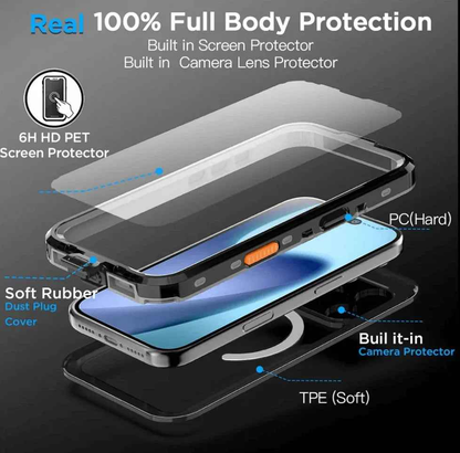 Redpepper MagSafe Waterproof Case for iPhone 17 Pro Max | Shockproof