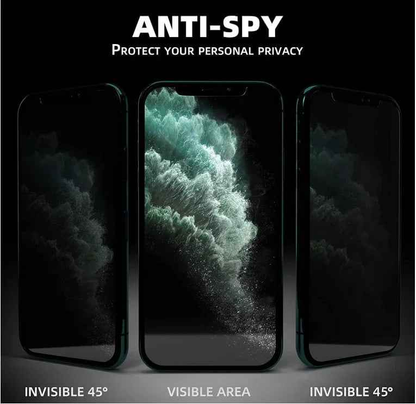 iPhone 15 Privacy Tempered Glass Screen Protector – 9H Anti-Spy