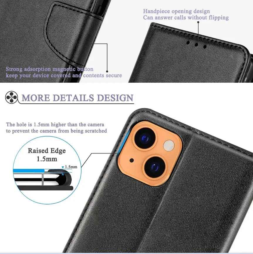 iPhone 11 Pro Max Wallet Case – Slim Leather Flip Cover with Card Holder