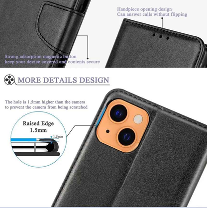 iPhone 16 Pro Wallet Case – Slim Leather Flip Cover with Card Holder