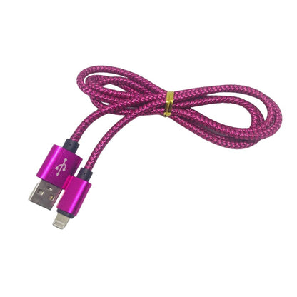 Red Wine 2m Charger Cable for iPhone and iPad by 9eight5, shown with glasses and vision care accessories.