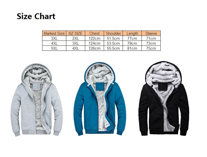 Fleece Lining Thermal Hood Jacket Size S-2XL dealonline.co.nz