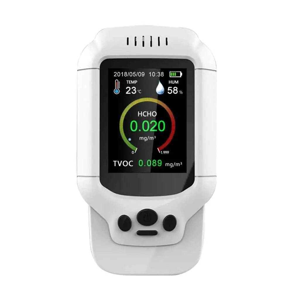Professional Air Quality Monitor for PM2.5 and HCHO - Digital Formaldehyde Detector with LCD Display