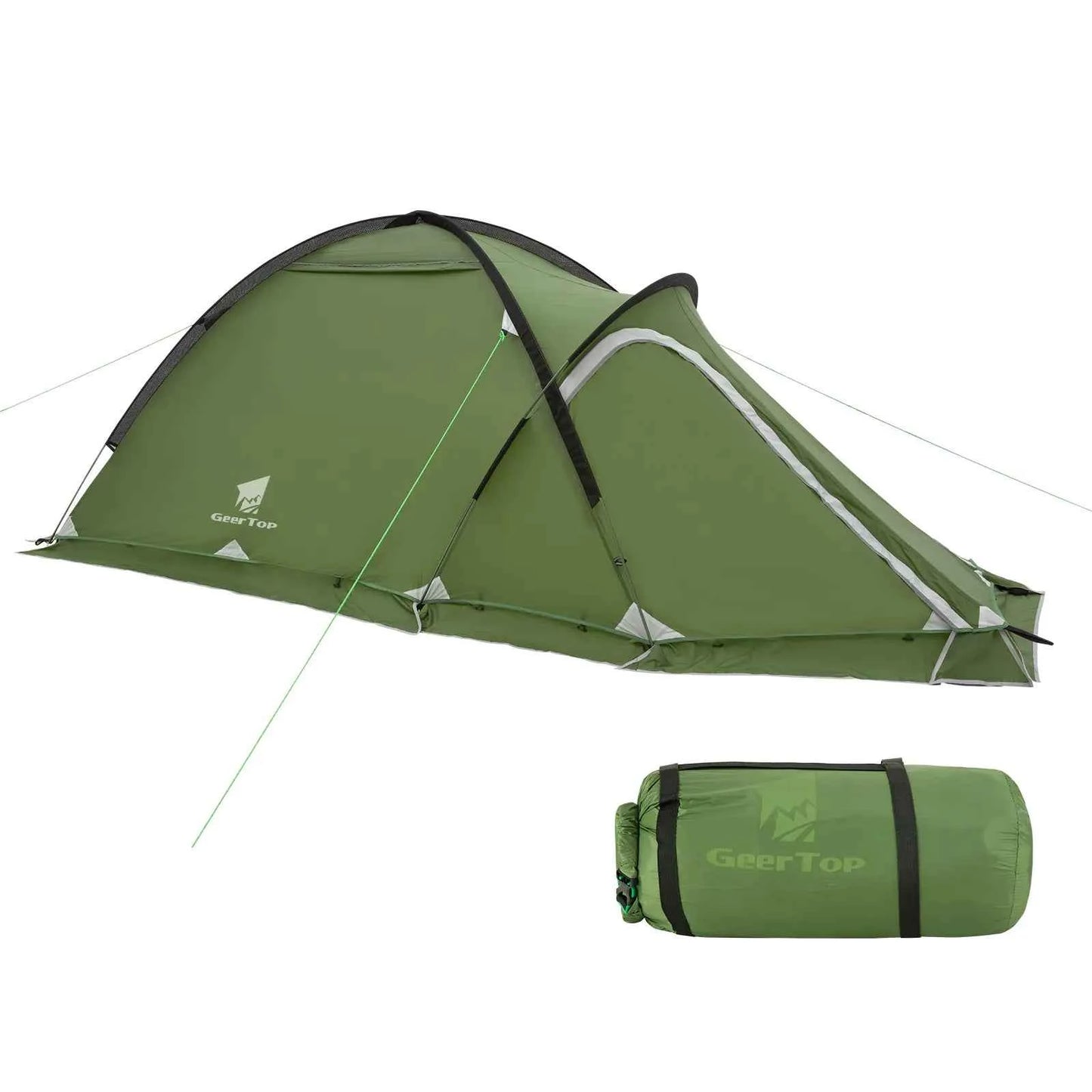 Winter Double Layer Waterproof Camping Tent for Hiking - 4-Season 2-Person Shelter