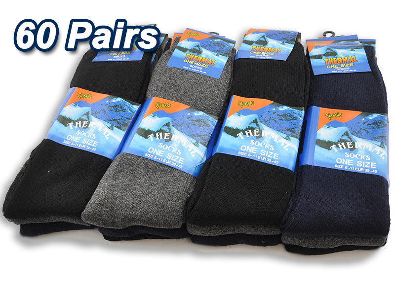 (60 Pairs) Men's Thermal/Work Socks dealonline.co.nz