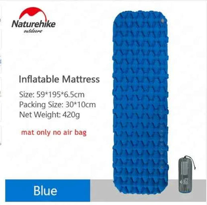 Outdoor Inflatable Mattress - Moisture-Proof Camping Tent Sleep Pad with Pillow Options | 1P & 2P