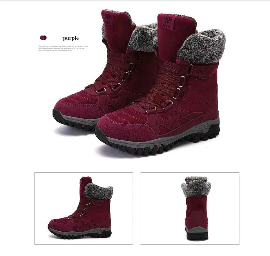 Women's Winter Outdoor Snow Boots for Hiking and Skiing