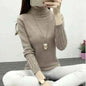 Women's Wool High Neck Fashion Sweater - Slim Fit, Long Sleeves | Winter Warmth