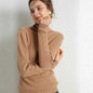 Women's 100% Merino Wool Turtleneck Sweater - Slim Fit, High Neck | Autumn Winter Layering