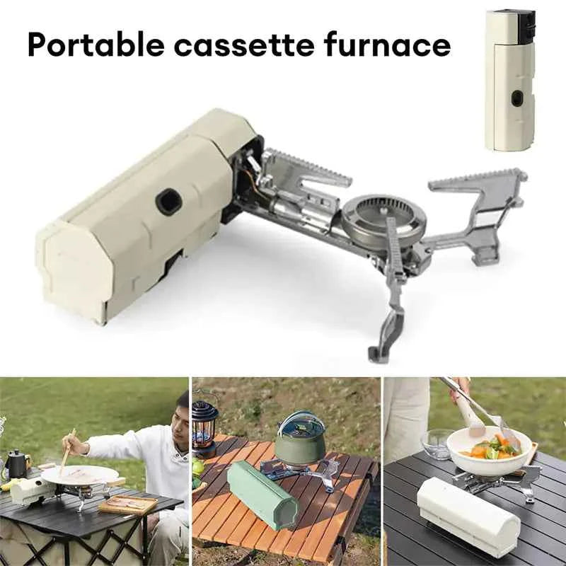 Portable Folding Camping Gas Stove - Compact Outdoor Cooking System | Backpacking Burner