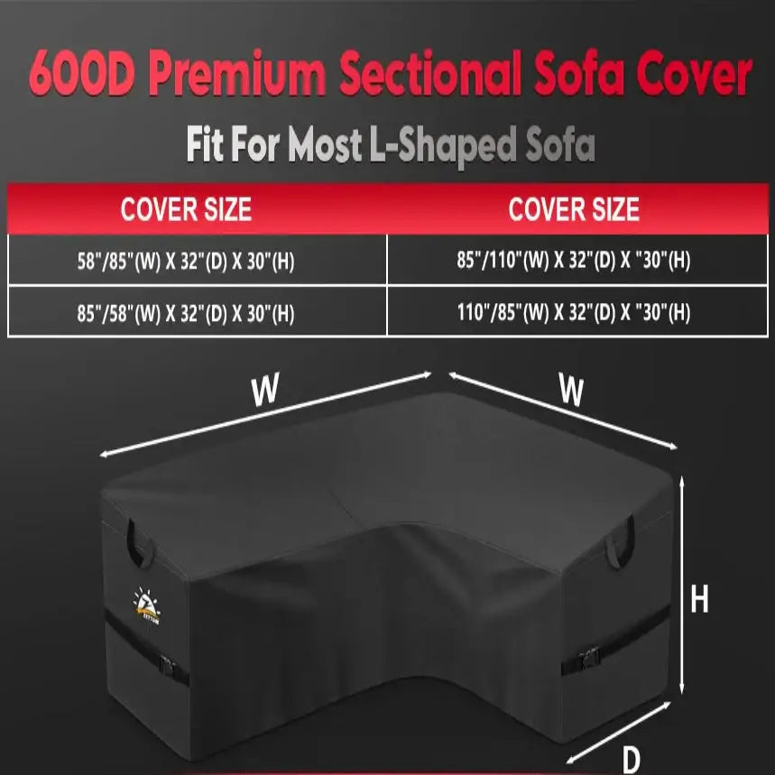L-Shaped Garden Furniture Cover – Heavy-Duty Habicare