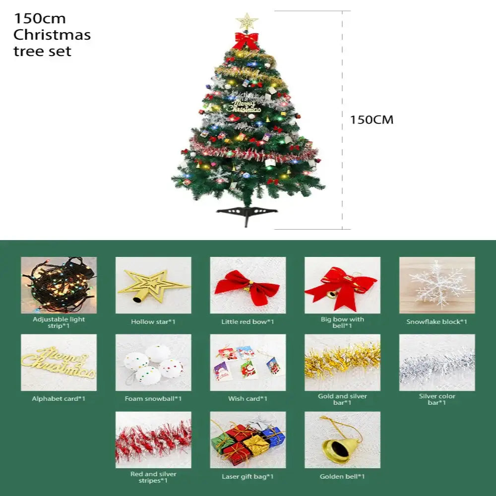 Large Christmas Tree (1.5/1.8/2.1M) with 4M 30-LED Colourful Lights Habicare